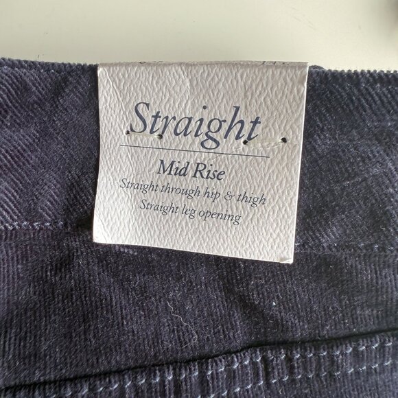 Croft & Barrow Womens 14L Straight Leg Corduroy Pants Navy Stretch Mid-Rise NWT - Picture 6 of 6